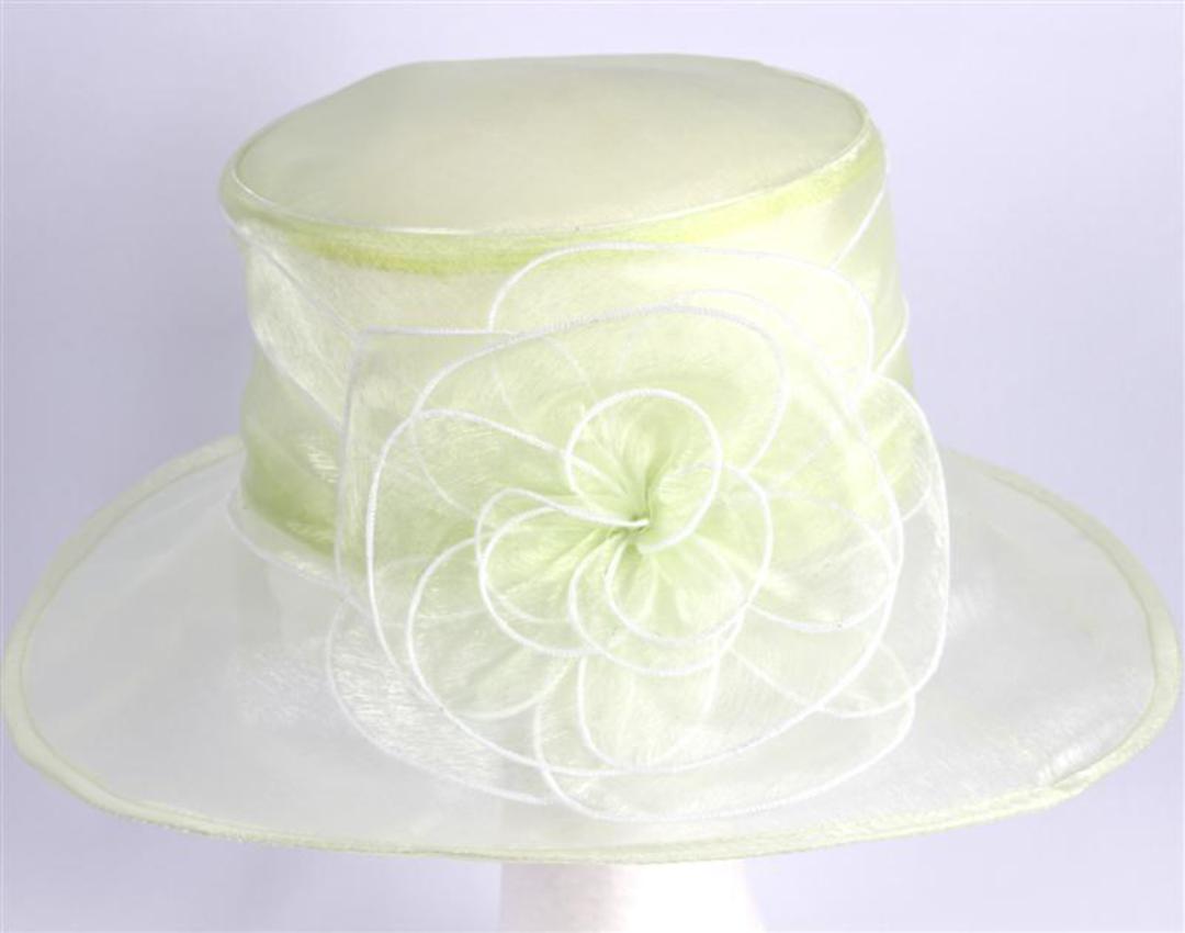 Organza fashion hat lime Code:HS/1216 image 0